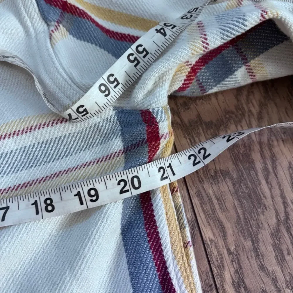 THE NORMAL BRAND Mountain Regular Fit Flannel Shirt In White Plaid Size M
